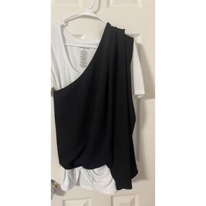 Mainstrip Style Rush Boutique Black‎ One Shoulder Top Size M NEW Read note!